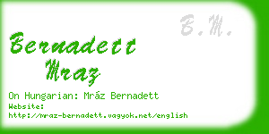 bernadett mraz business card